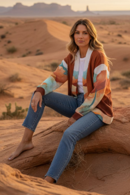 Baha Ranch Colores de Mexico Fantasia Drop Shoulder Cardigan