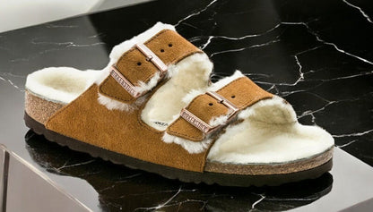 Birkenstock Arizona Shearling 'Narrow Fit' Sneakers