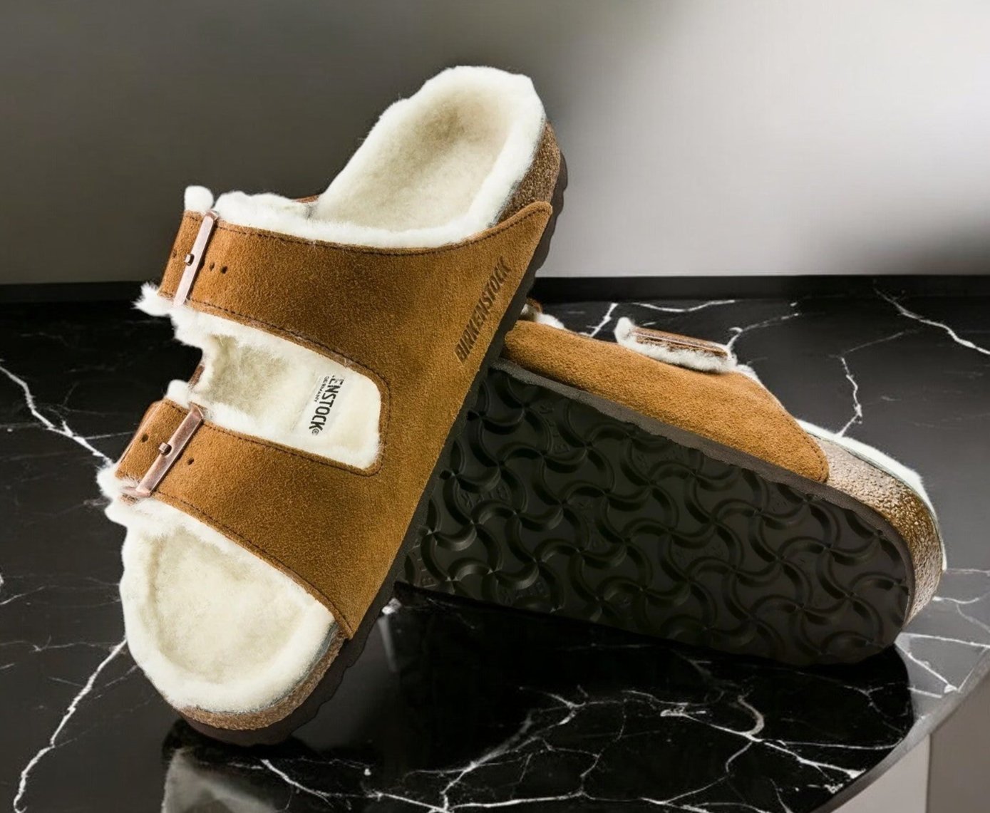 Birkenstock Arizona Shearling 'Narrow Fit' Sneakers