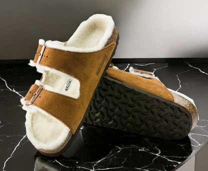 Birkenstock Arizona Shearling 'Narrow Fit' Sneakers