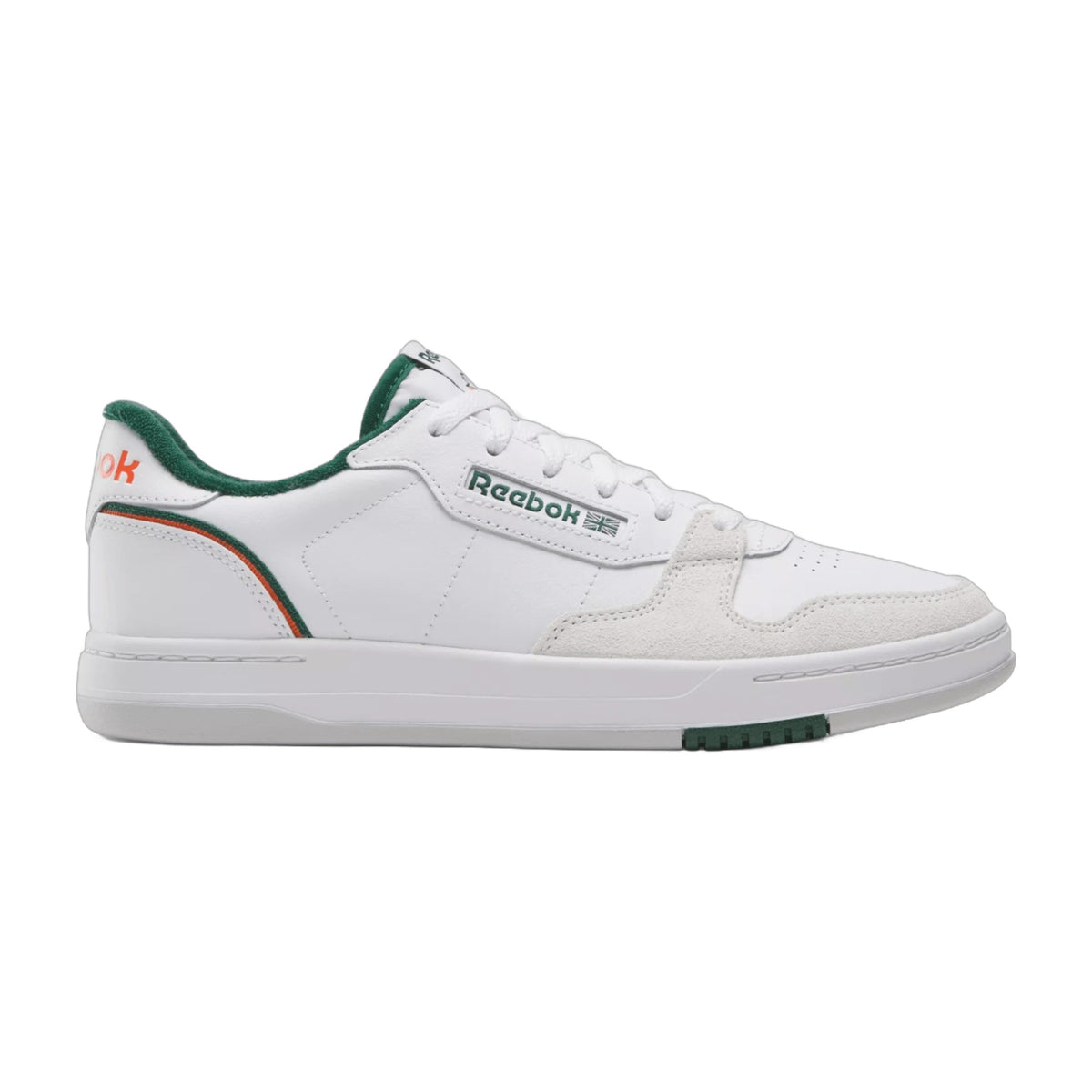 Reebok Men's Phase Court Shoes - White/White/Darkgreen