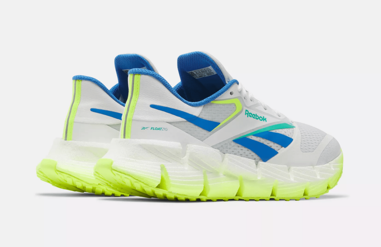 Reebok Men's Floatzig 1 'White Digital Lime Blue' Sneakers