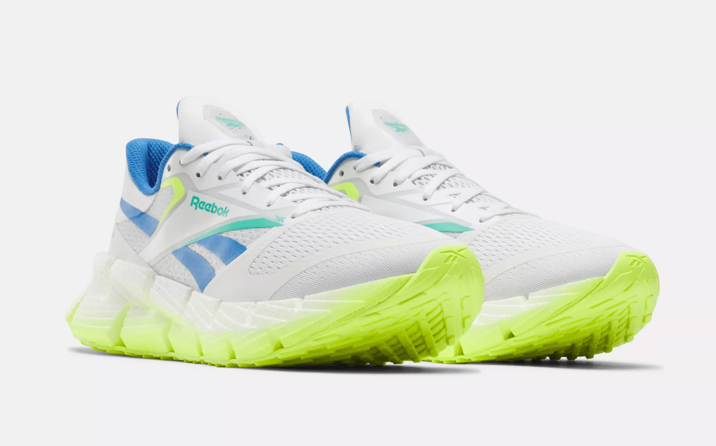 Reebok Men's Floatzig 1 'White Digital Lime Blue' Sneakers