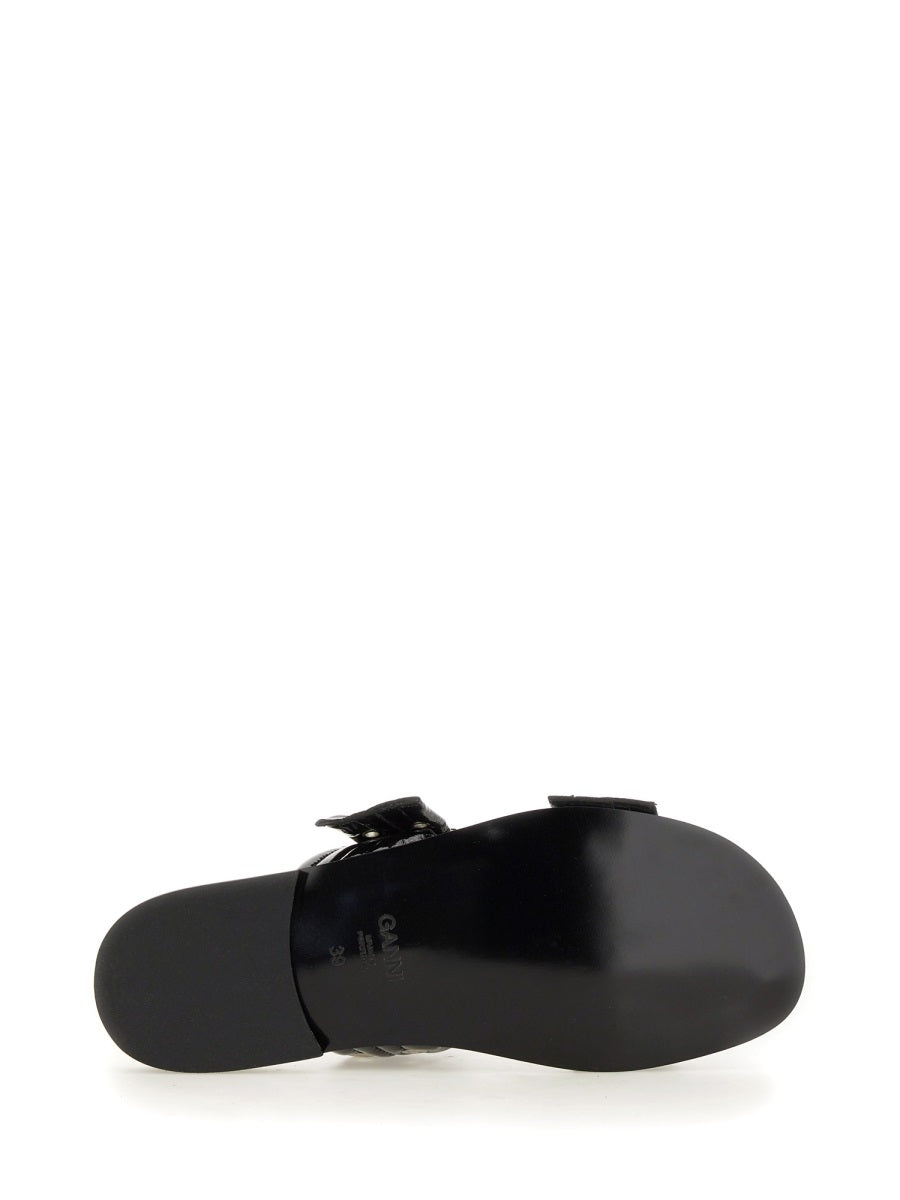 Sandals With Buckle Black