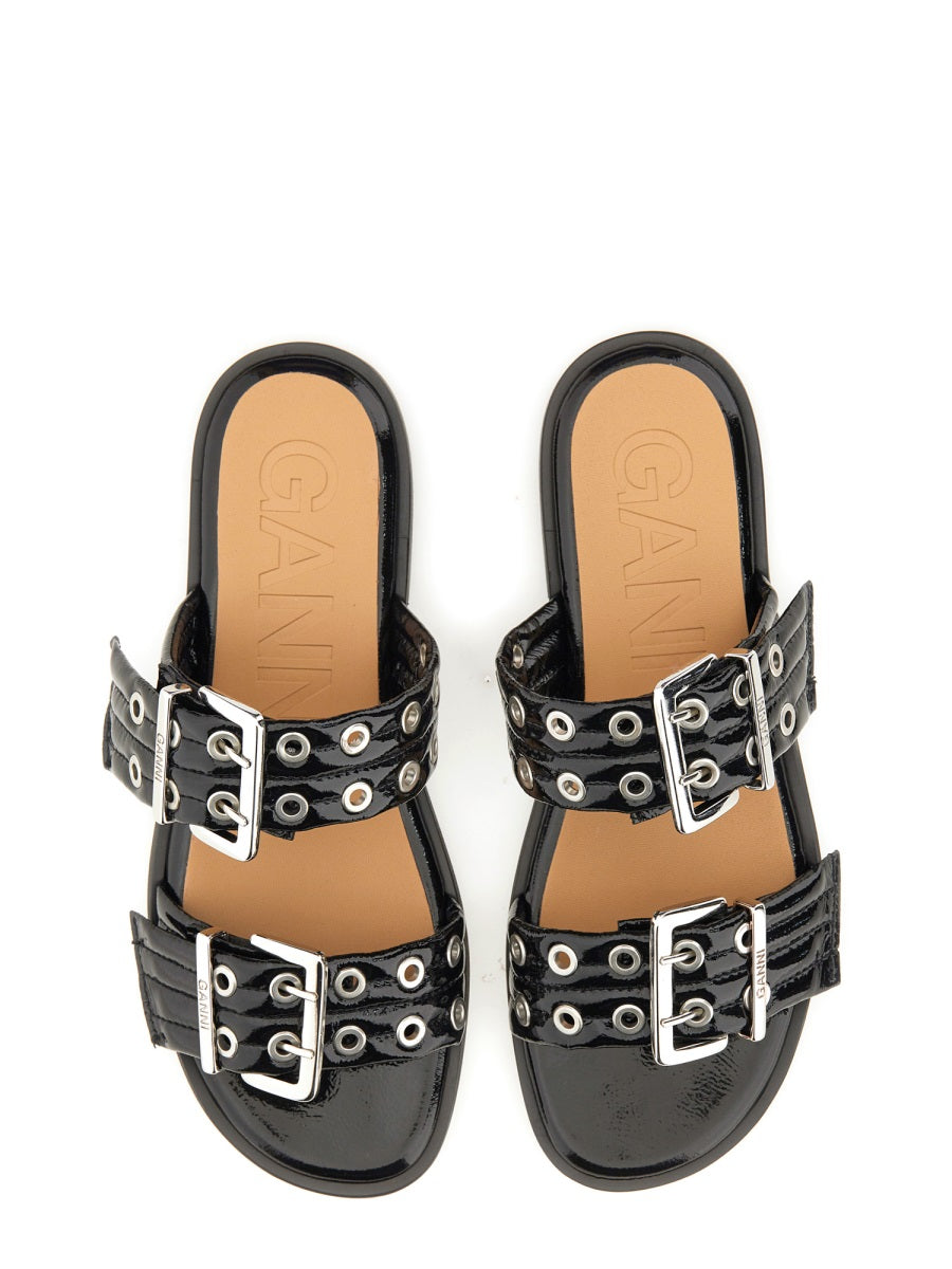 Sandals With Buckle Black