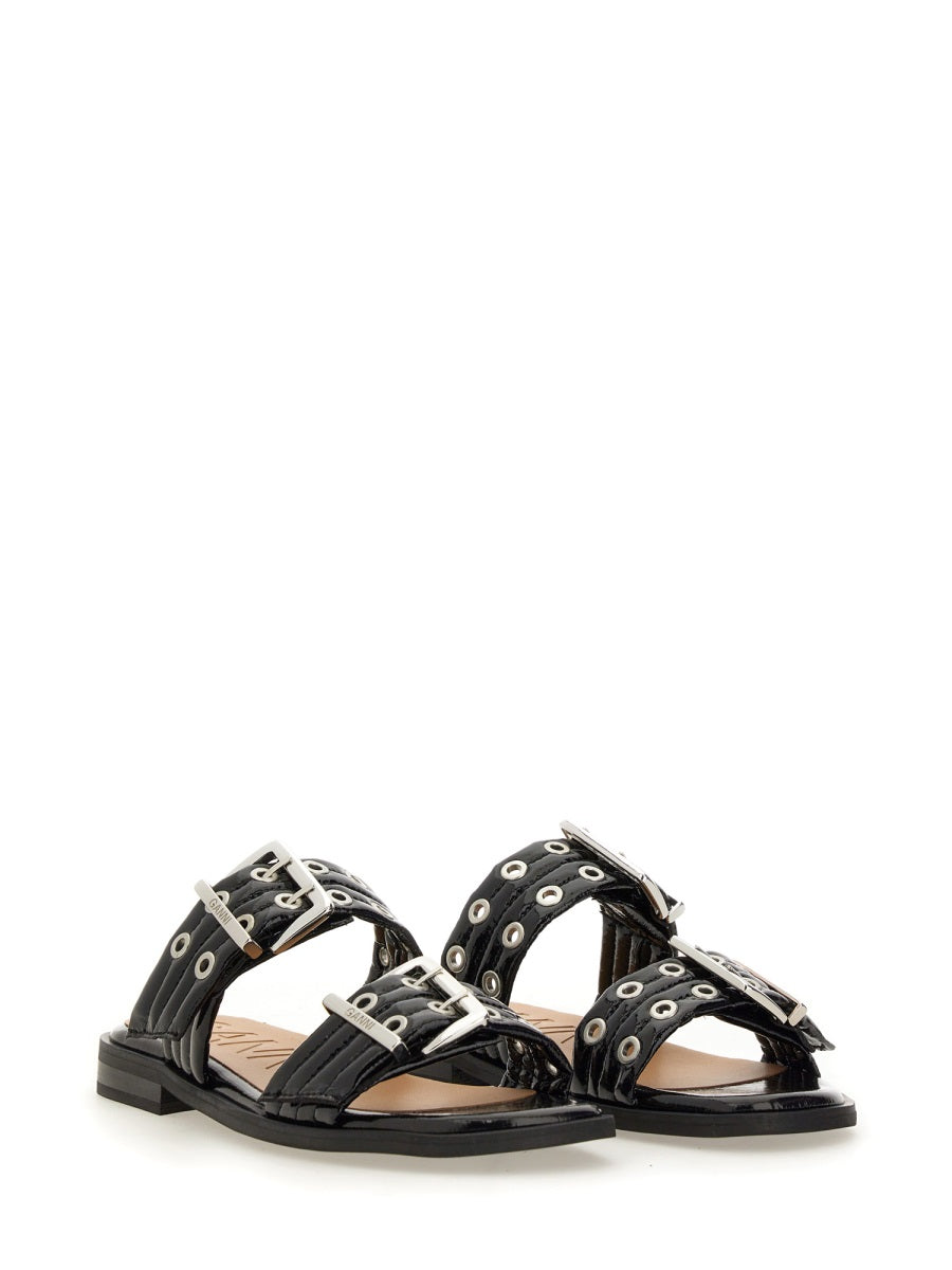 Sandals With Buckle Black