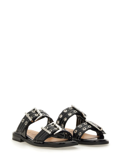 Sandals With Buckle Black