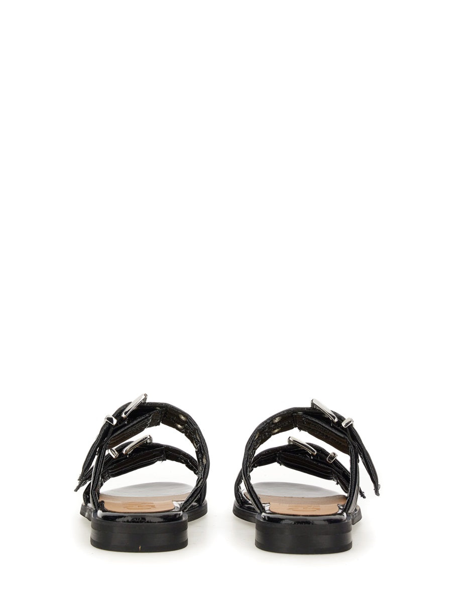Sandals With Buckle Black