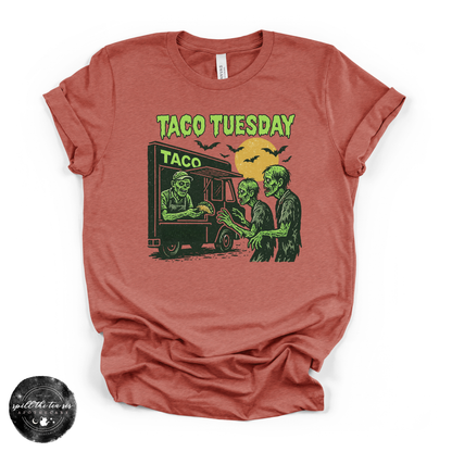 Taco Tuesday Zombie Tee | Funny Zombie Graphic T-Shirt