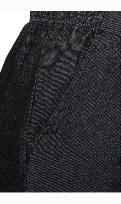 Women's Elastic Waist Pull On Jeans in Denim & Twill - Soft & Lightweight with a bit Stretch
