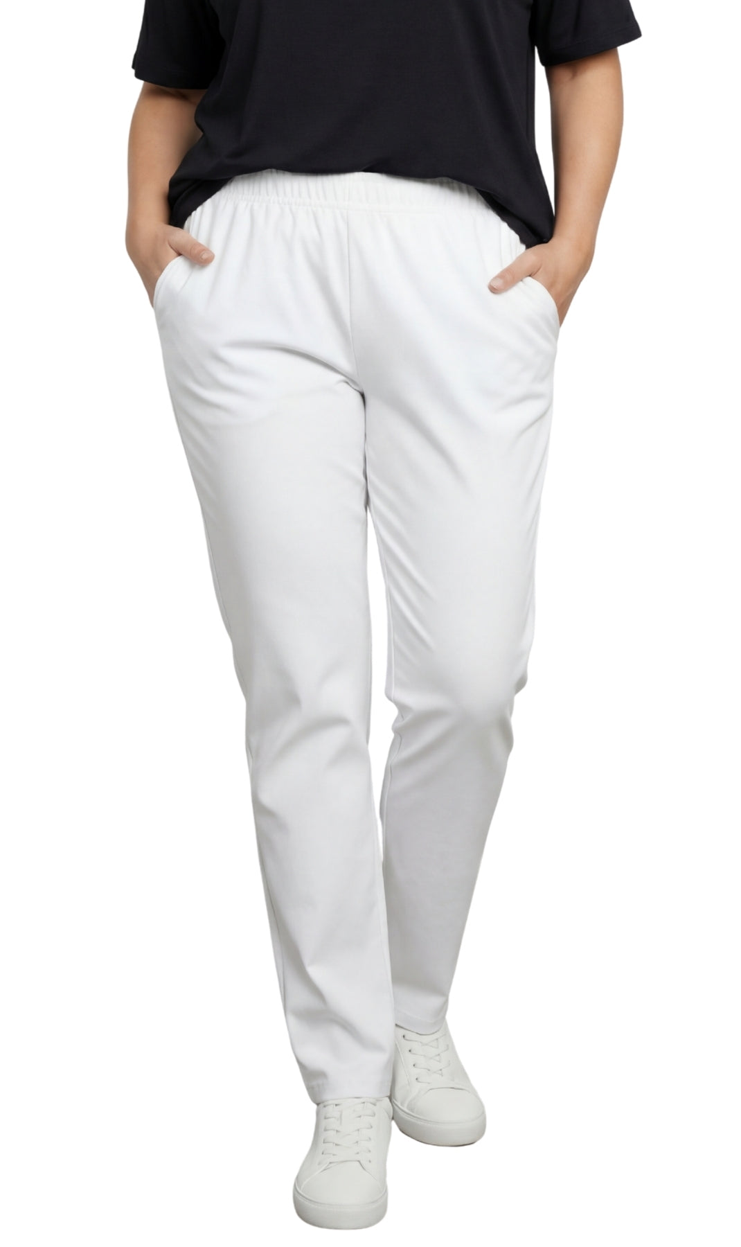 Women's Elastic Waist Pull On Jeans in Denim & Twill - Soft & Lightweight with a bit Stretch