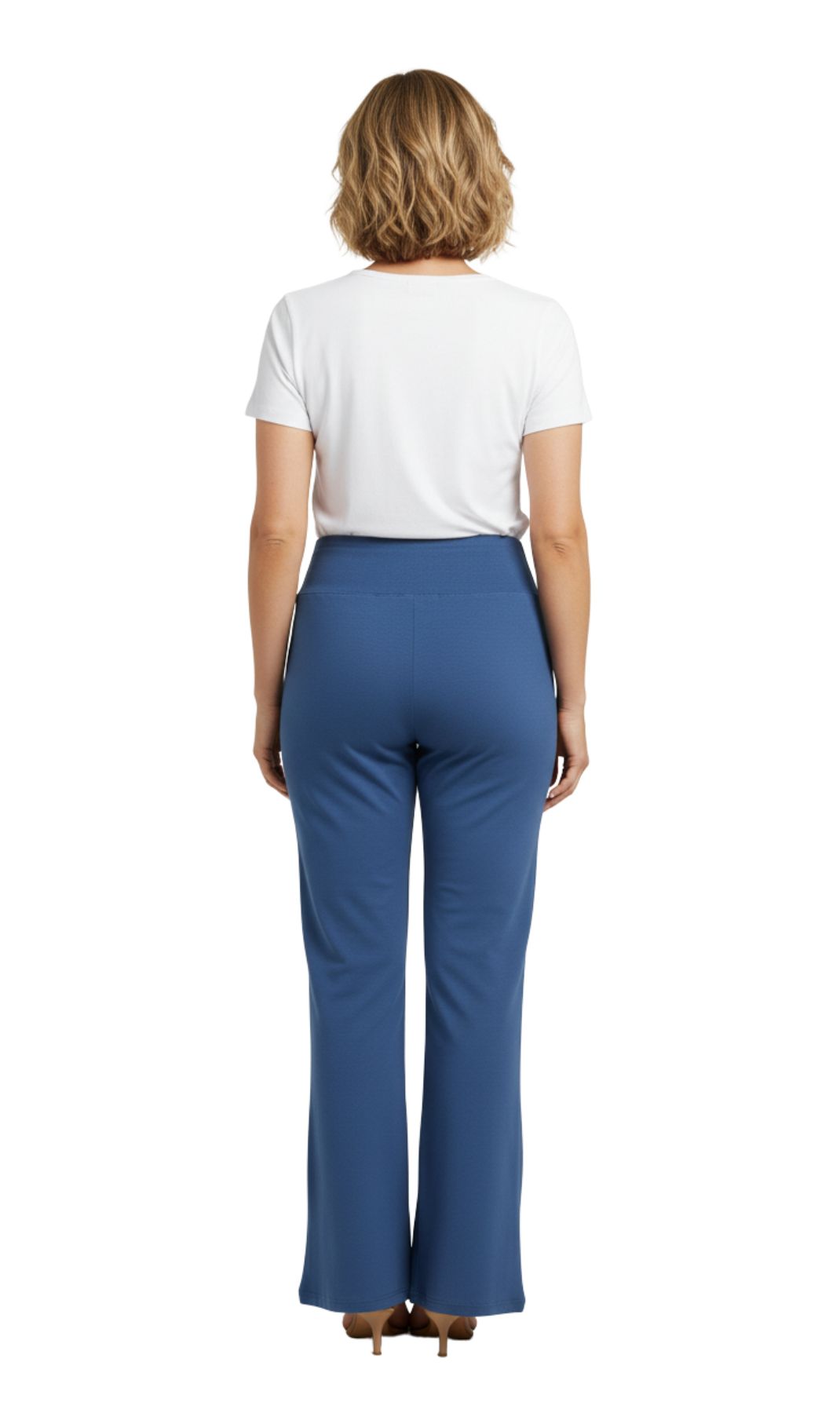 Women's Pull-on Cotton Stretch Bootcut Flare Leggings with a Crossover waistband
