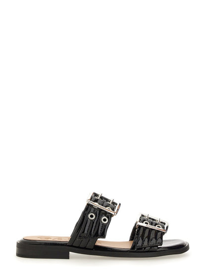 Sandals With Buckle Black