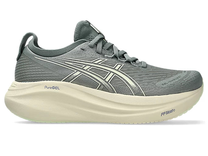 ASICS GEL-NIMBUS 27 Womens Running Shoes — Monument Blue/Whisper Green