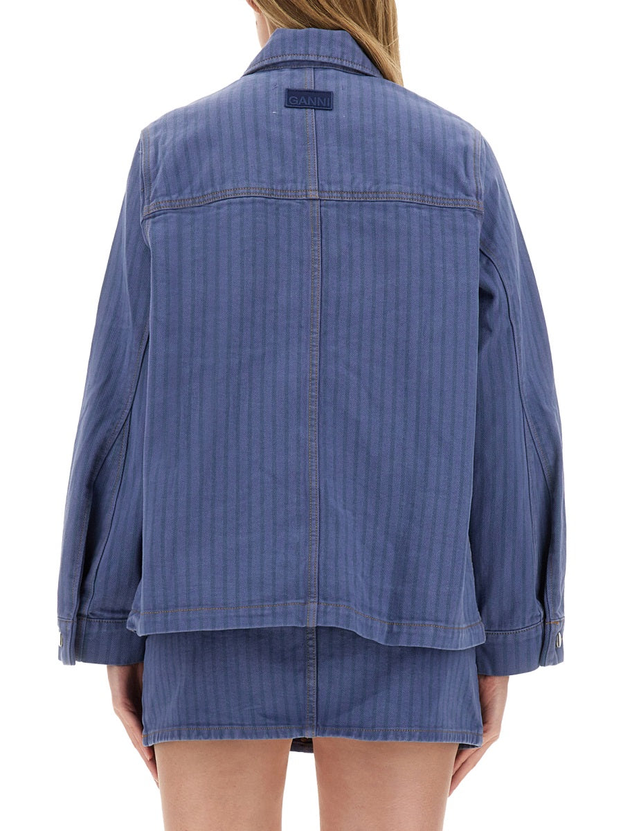 Ganni Denim Jacket in Organic Cotton