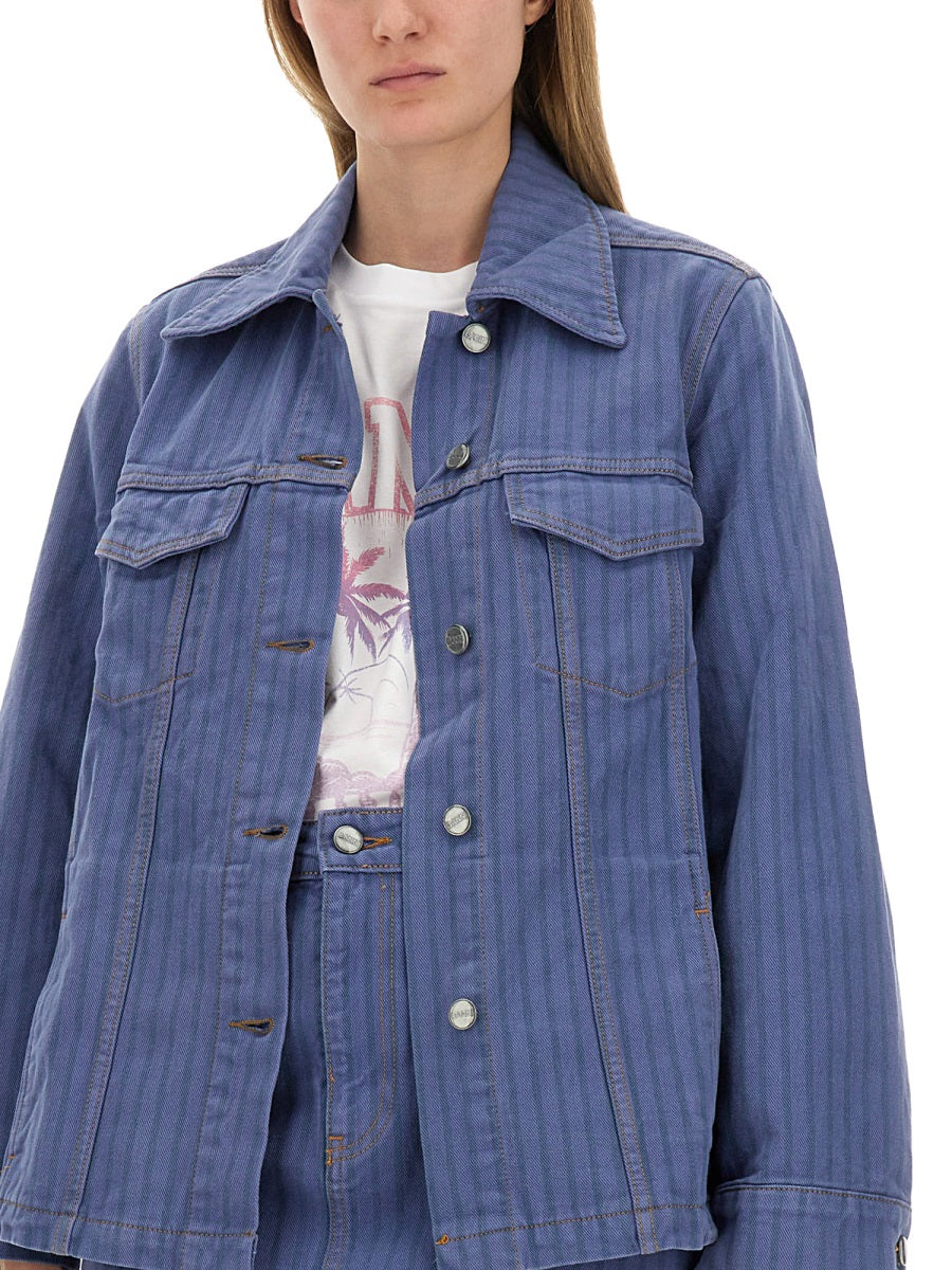 Ganni Denim Jacket in Organic Cotton