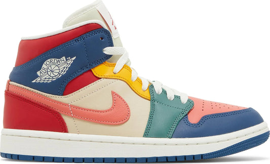 Air Jordan Women's Retro 1 Mid Se 'Multi Color 2022' Sneakers