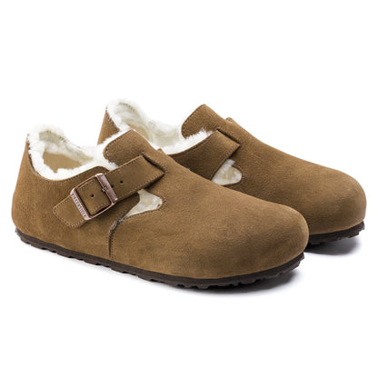 [1014963] Unisex Birkenstock London Shearling Suede Leather (narrow Width)