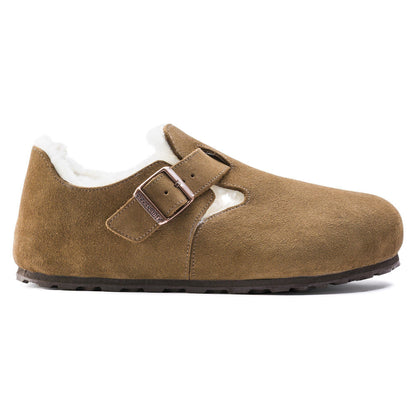 [1014963] Unisex Birkenstock London Shearling Suede Leather (narrow Width)