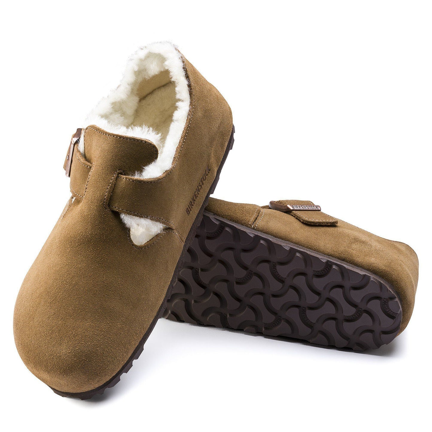 [1014963] Unisex Birkenstock London Shearling Suede Leather (narrow Width)