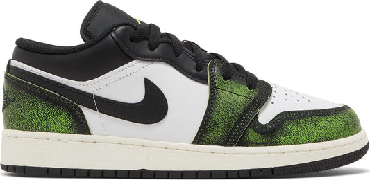 Grade School Air Jordan Retro 1 Low 'Wear Away Electric Green (Gs)'