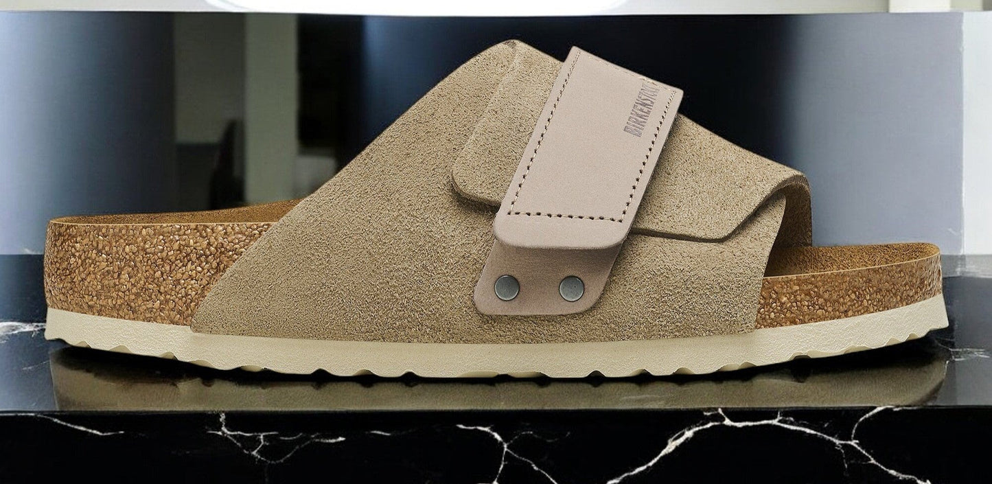 Women's Birkenstock Kyoto 'Nubuck Suede Taupe' (Narrow Width)