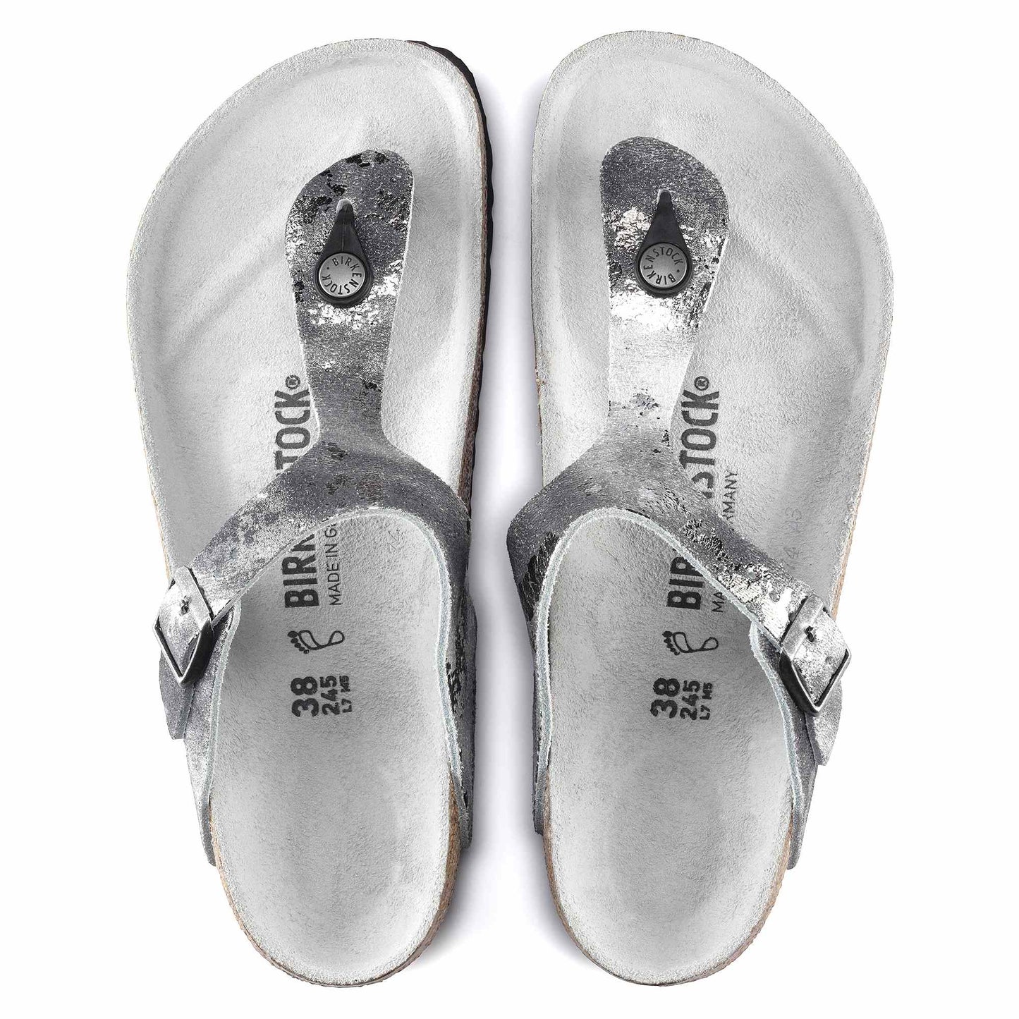 Vintage Metallic Grey Silver-