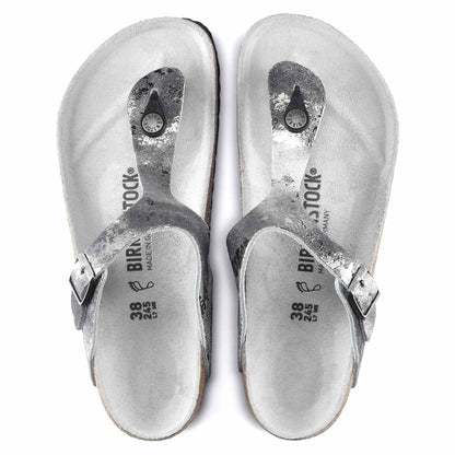 Vintage Metallic Grey Silver-