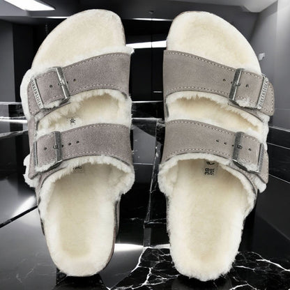 Birkenstock Arizona Shearling 'Narrow Fit' Sneakers