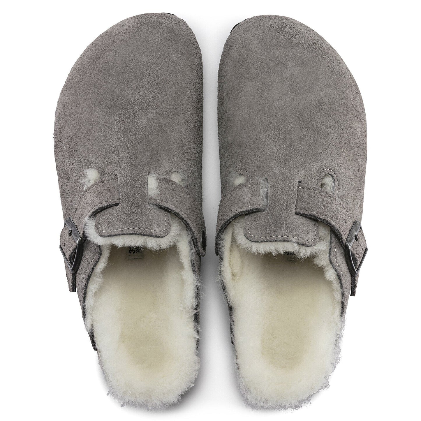 Birkenstock Boston Shearling Suede Leather 'Regular Fit' Sandals