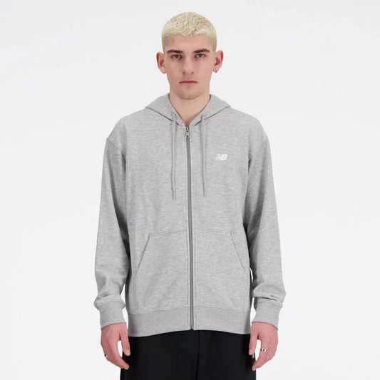 New Balance Sport Essentials Men's Full-Zip Hoodie — Gray