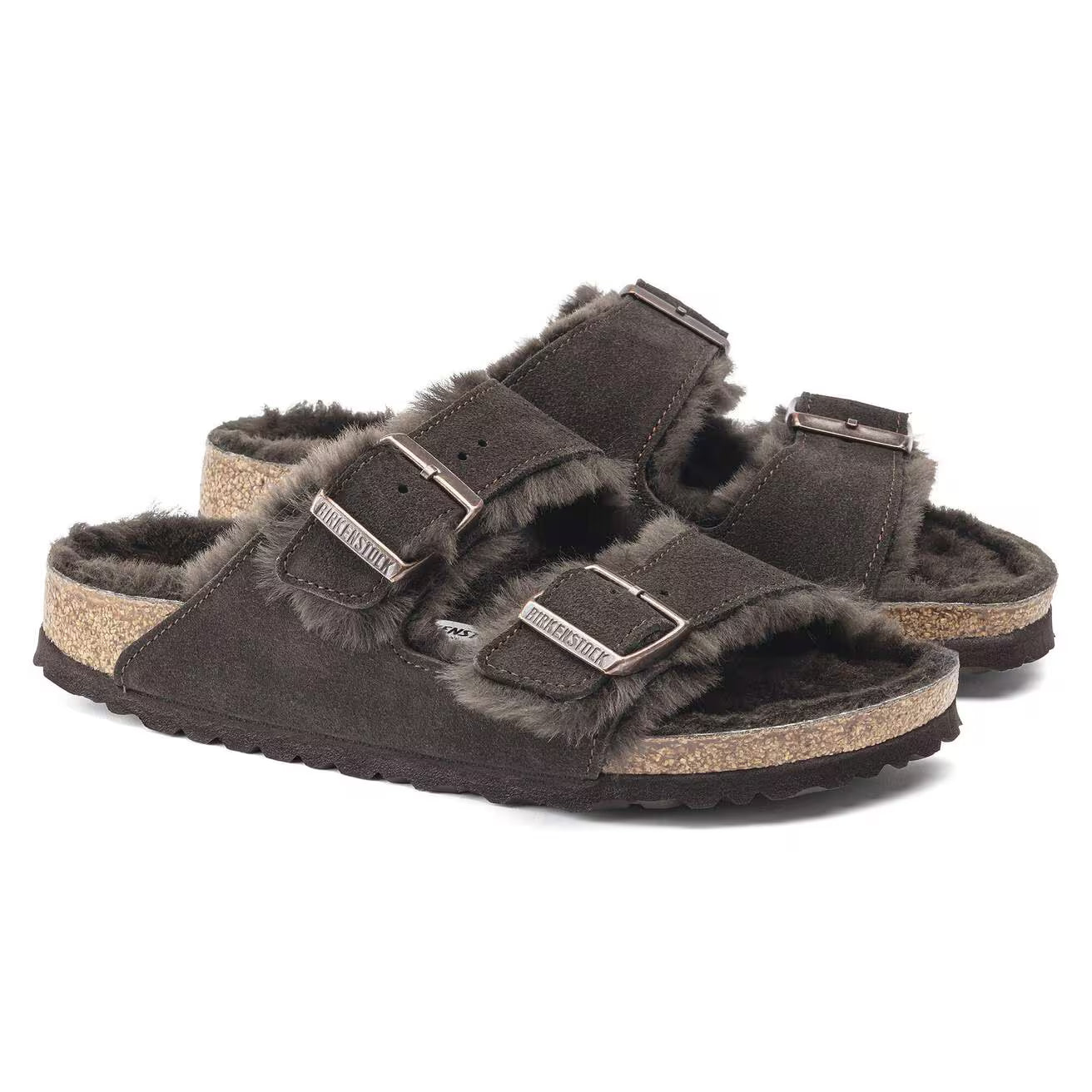 [1020566] Unisex Birkenstock Arizona Shearling Suede Leather (regular Width)
