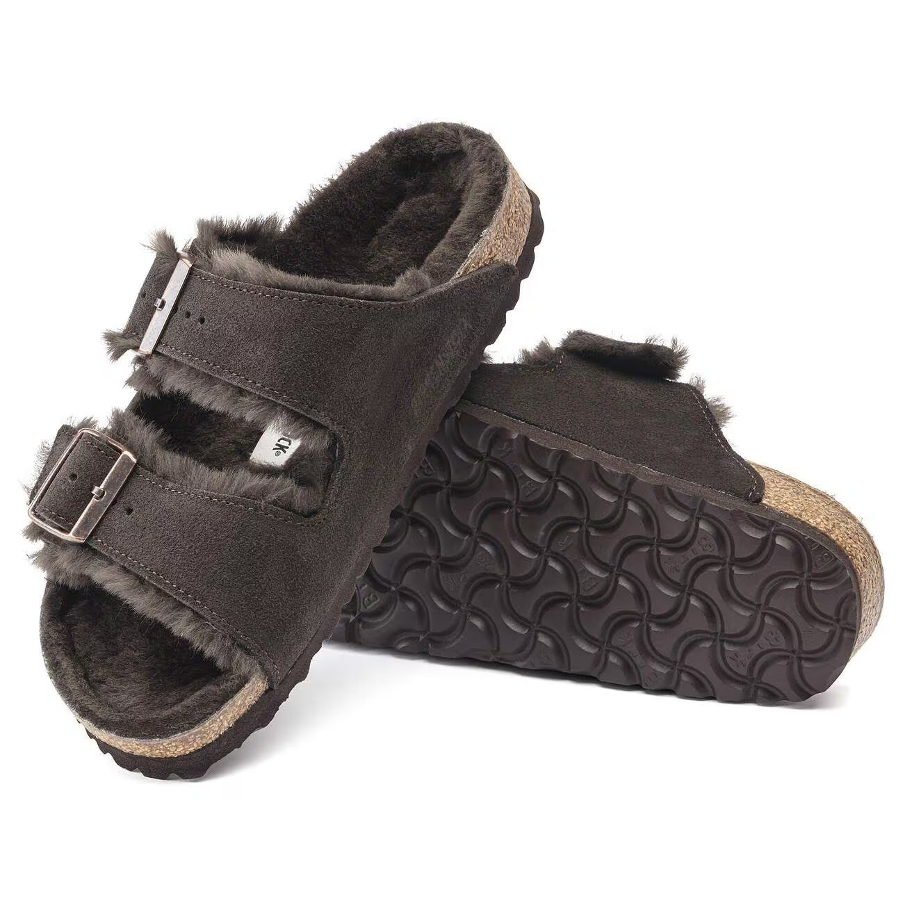 [1020566] Unisex Birkenstock Arizona Shearling Suede Leather (regular Width)