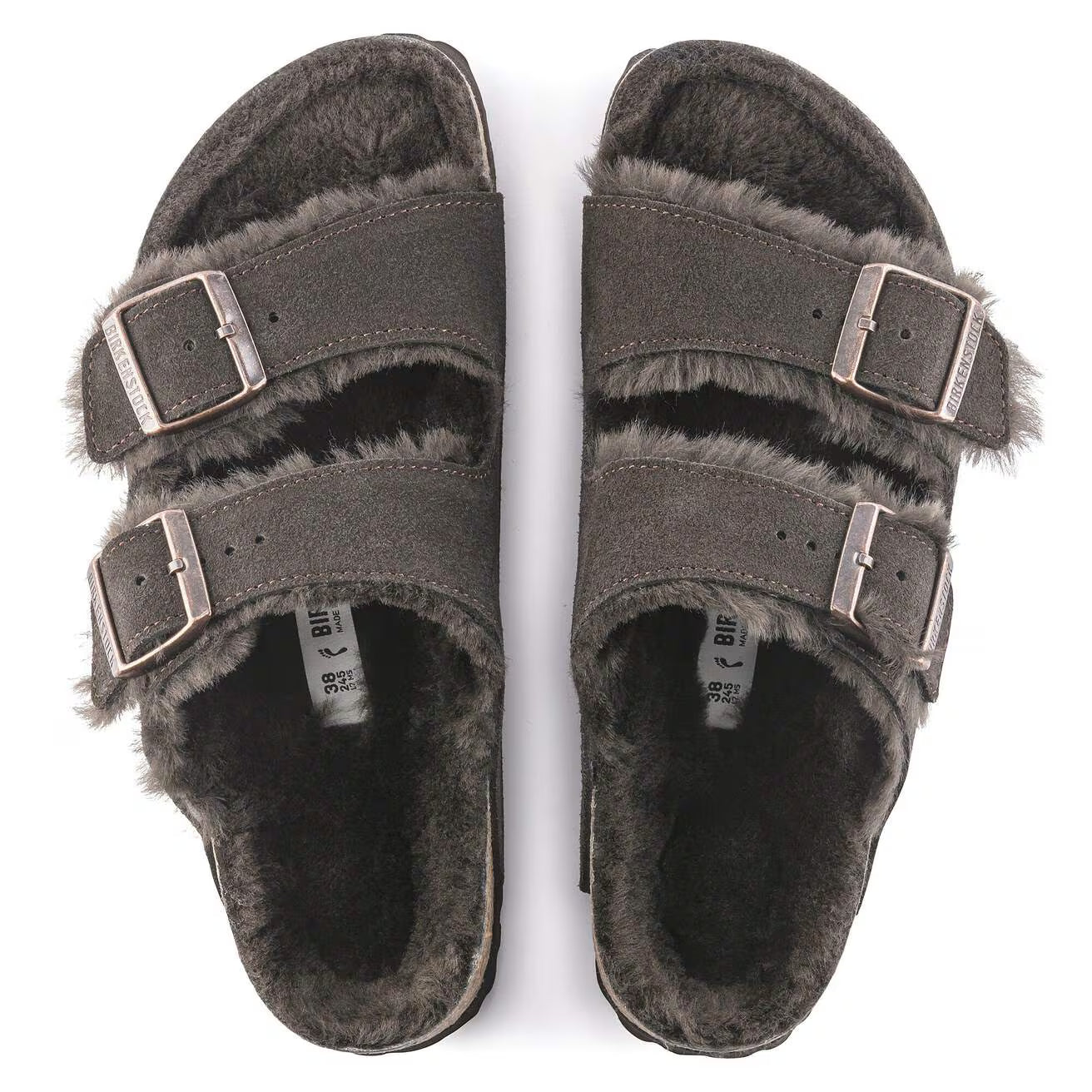 [1020566] Unisex Birkenstock Arizona Shearling Suede Leather (regular Width)