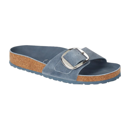Birkenstock Madrid Big Buckle Oiled Leather Blue