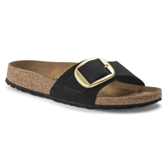ビルケシュトック Birkenstock Unisex Madrid Big Buckle Nubuck Leather Black – Zulily
