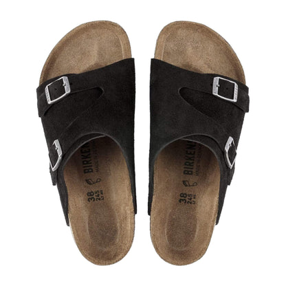 Birkenstock Unisex Zurich Bs Suede Leather Black