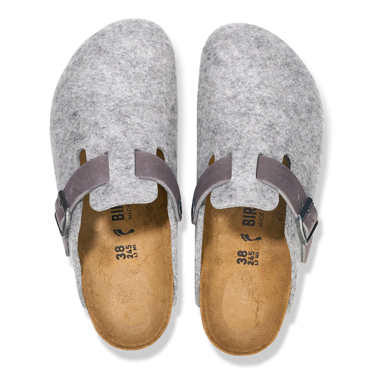 [1026163] Unisex Birkenstock Boston Leather/textile/felt (narrow Width)