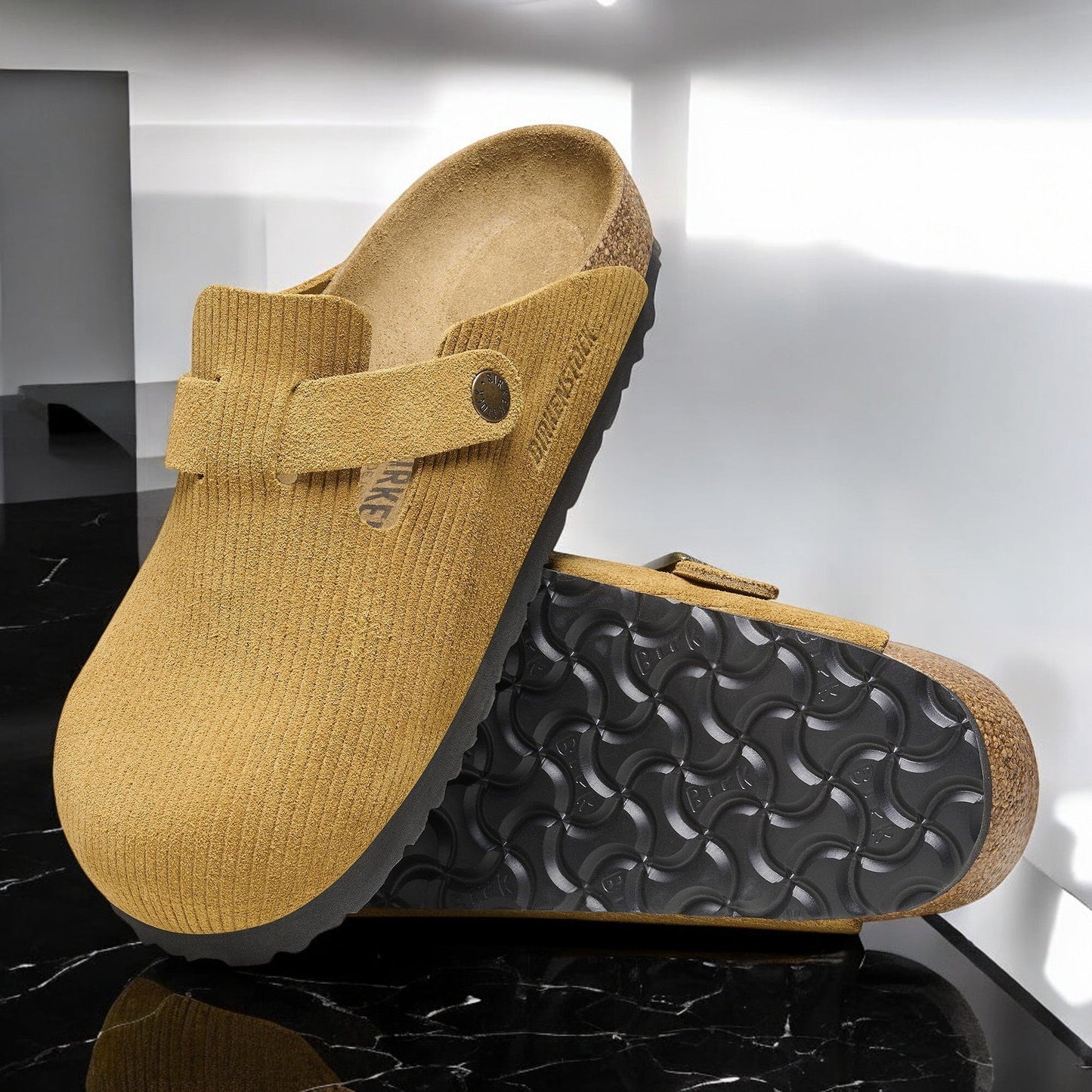 Unisex Birkenstock Boston Suede Embossed 'Regular Fit'