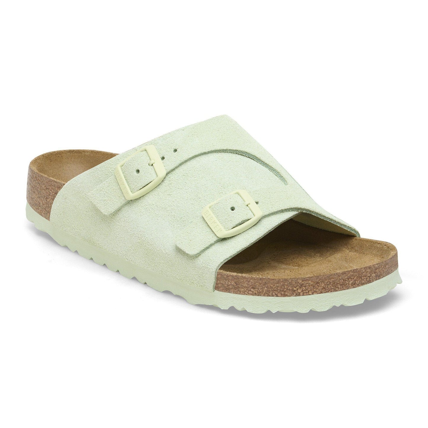 Birkenstock Unisex Zurich Suede Leather Faded Lime