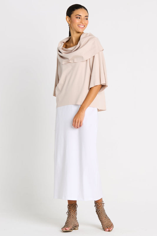 Pima Cotton Jackie O Top - Putty
