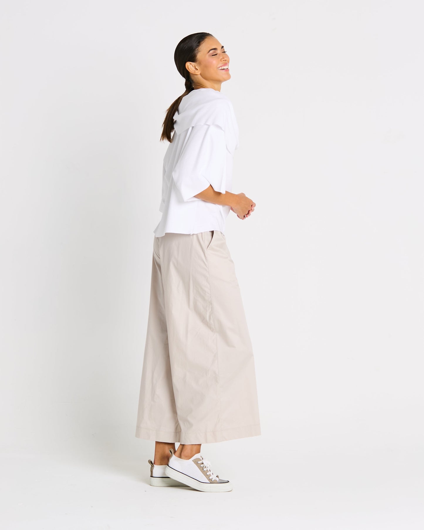Pima Cotton Jackie O Top - White