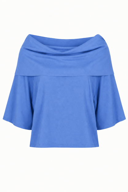 Pima Cotton Jackie O Top - Cornflower