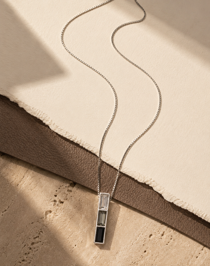 Silver Ombre Necklace – Made with Swarovski Crystals