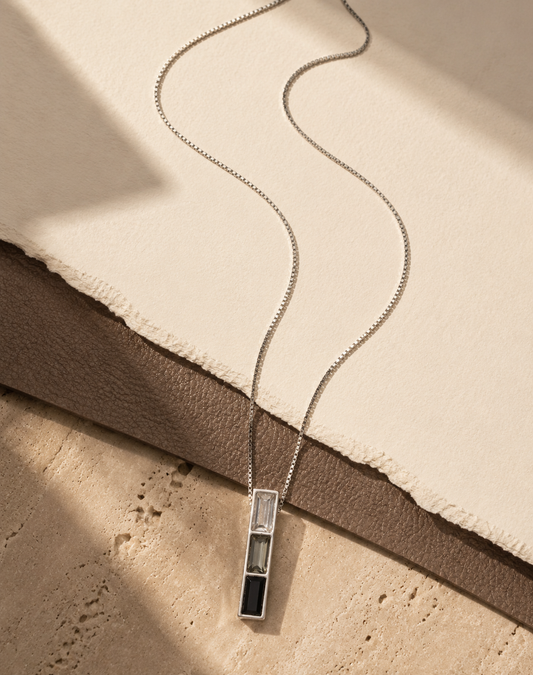 Silver Ombre Necklace – Made with Swarovski Crystals
