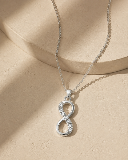 Silver Infinity Necklace – Made with Swarovski Crystals