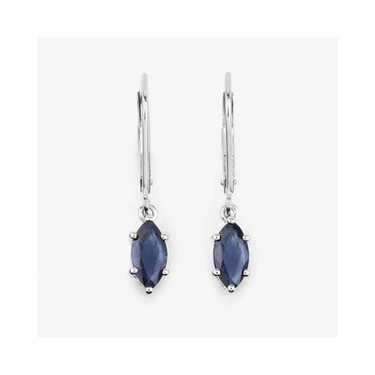 1.20 Ct Marquise Blue Sapphire Prong 10K Gold Dangle Earrings