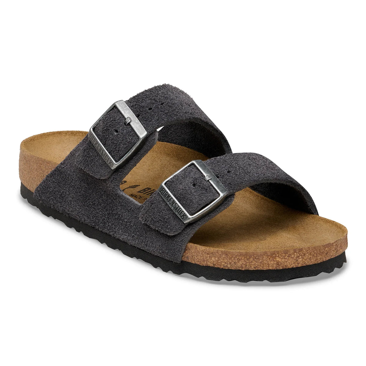 Birkenstock Arizona Suede Womens Sandals — Charcoal