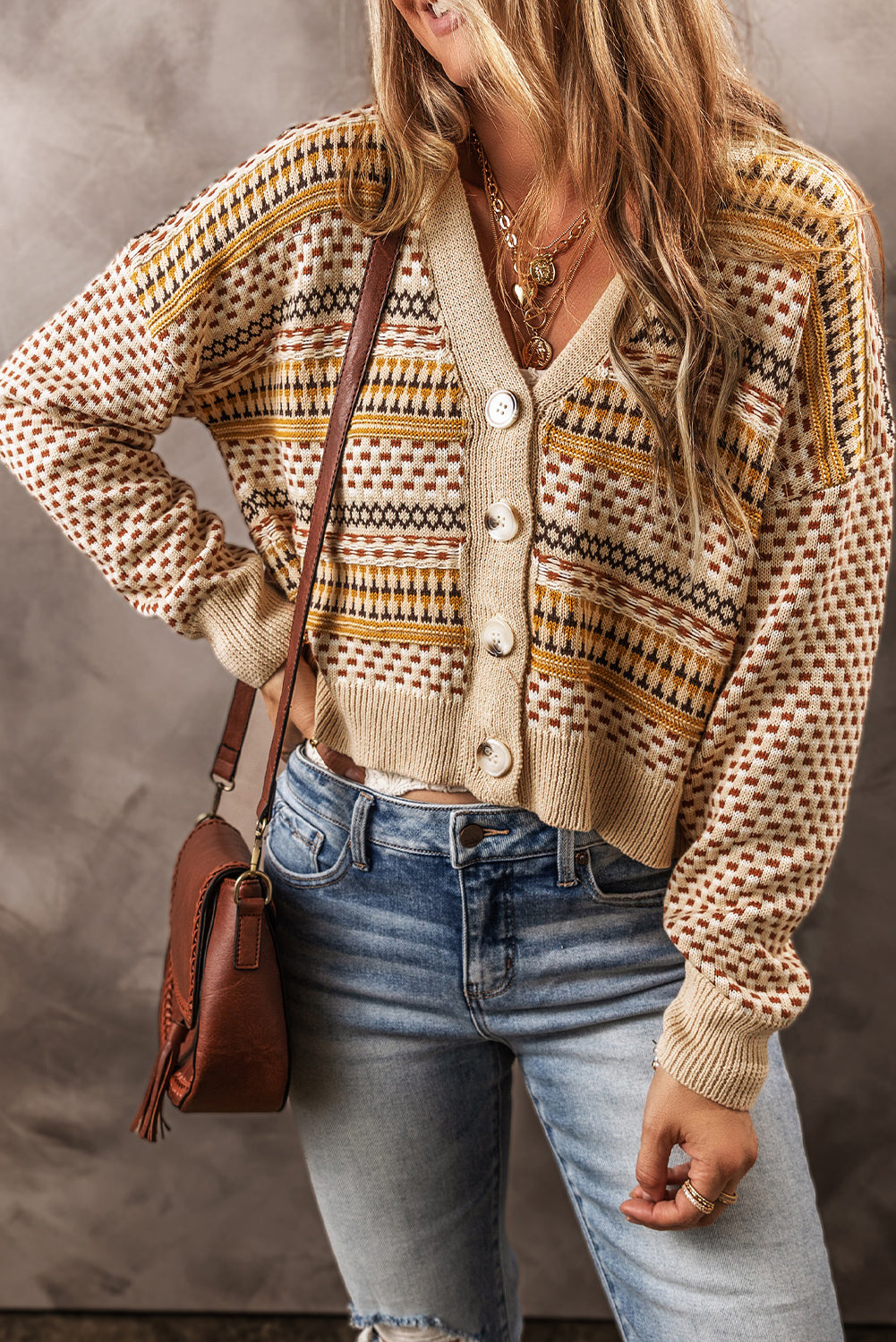 Threaded Pear Ailani Cropped Cardigan