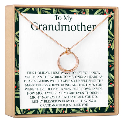 Christmas Gift for Grandmother Necklace, Multiple Styles